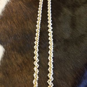 Vintage pearls with gold metal